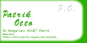 patrik otto business card